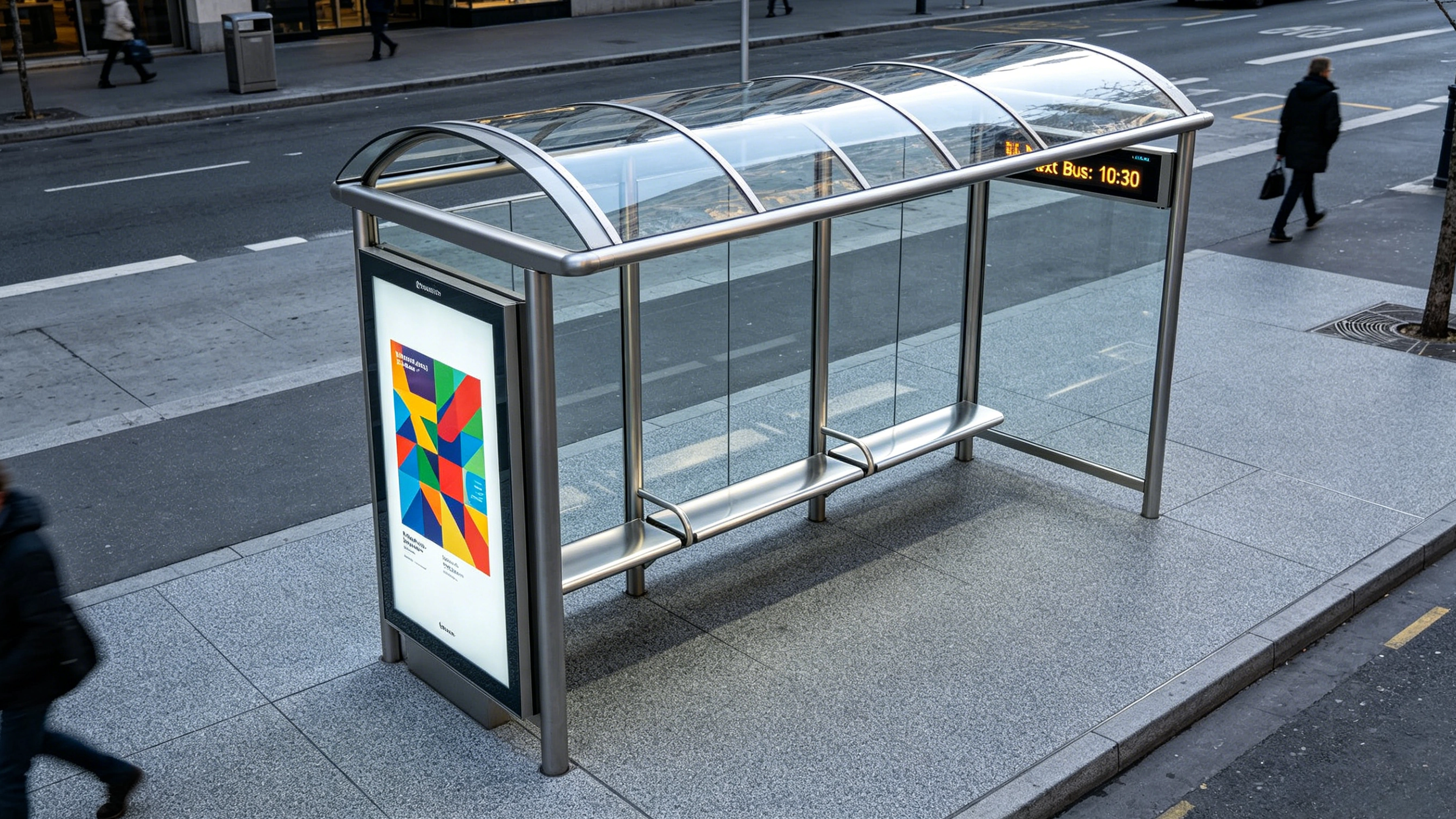 Stainless Steel Bus Shelter_2697_1517 Stainless Steel Bus Shelter_2697_1517