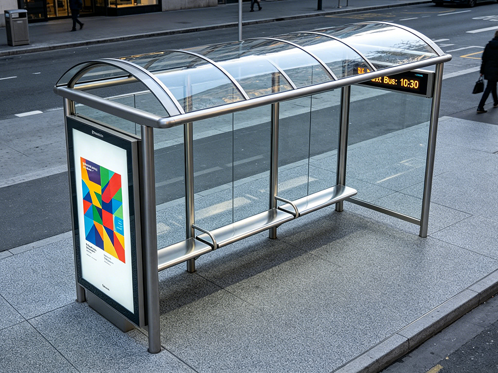 Stainless Steel Bus Shelter